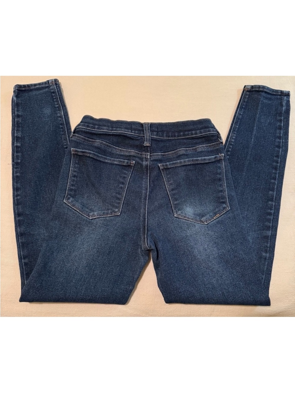 MUDD Mid Rise Vintage Skinny FLX Stretch Jeans Dark Blue Denim Womens Size 1